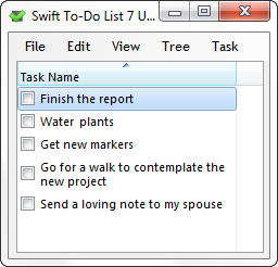 Minimalistic Swift To-Do List setup