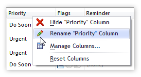 Rename column