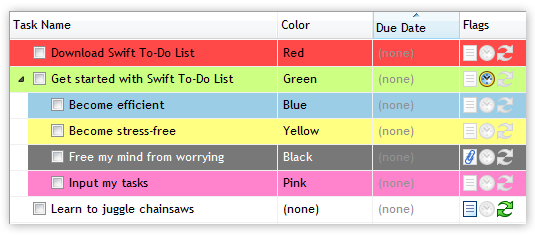 Custom colors column