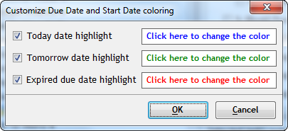 Options for Due/Start Date colors in Swift To-Do List