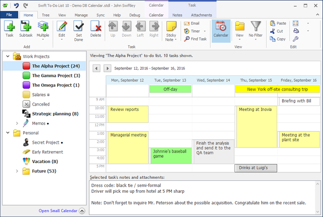 Swift To-Do List 10 scheduling calendar