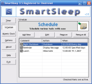SmartSleep screenshot - Schedule