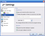 Swift To-Do List screenshot - Settings Dialog